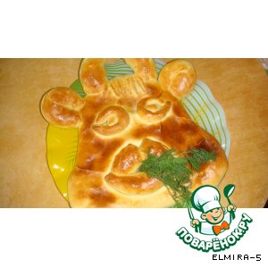 Пирог с мясом и картошкой  "Коровушка"