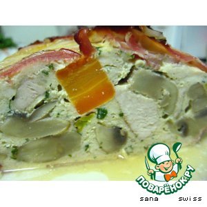 Террин   из   индейки   с   шампиньонами    и   фисташками