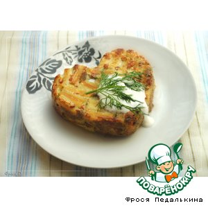 Макаронный торт с творогом и шпинатом