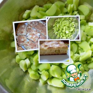 Быстрый пирог из ревеня