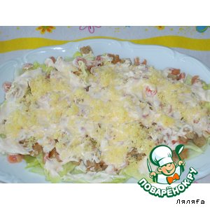 Салат летний с креветками