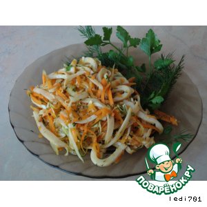 Салат "Кальмары по - корейски"