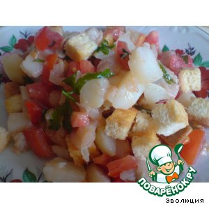 Салат с копченой скумбрией