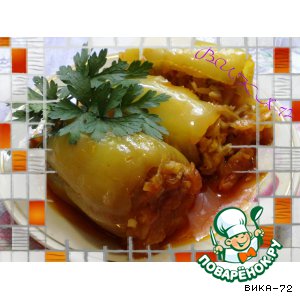 Перец фаршированный капустой