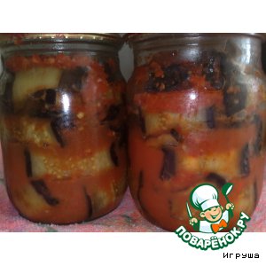 Баклажановые рулетики на зиму