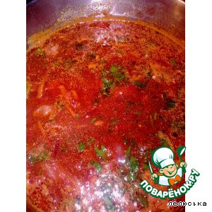Борщ с фрикадельками