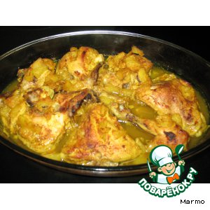 Курица с ананасами