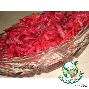 Салат из редьки, свеклы и моркови
