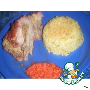 Свиная шейка, фаршированная, под пикантным маринадом