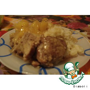 Поджарка с яблоками