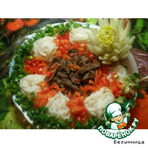 Теплый салат с фунчезой