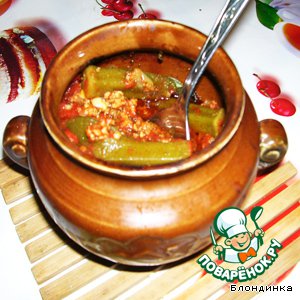Пряное мясо в горшочках