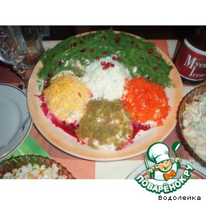 Cалат "Елочка с игрушками"