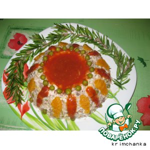 Салат "Елочный фонарик"