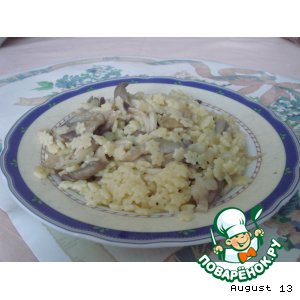 Вешенки с макаронами в винном соусе