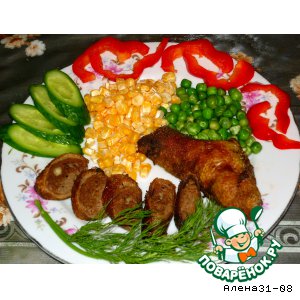 Шейки фаршированные  +  печеночный паштет
