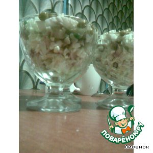 Салат из курицы и грибов "Нежность"