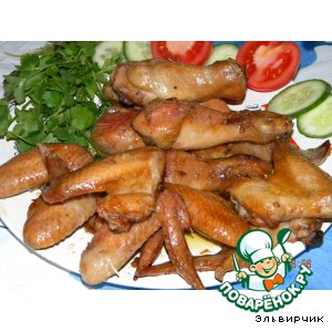 Крылышки и ножки в цитрусовой карамели