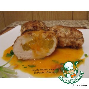Куриные конверты с апельсином в грейпфрутовом соусе