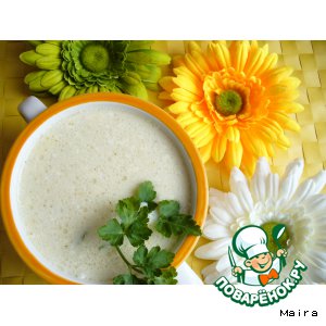Суп-пюре с нутом и креветками