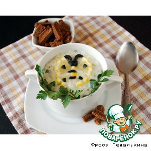 Рисовый суп со шпинатом и лимоном