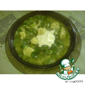 Суп из борщевика с клeцками
