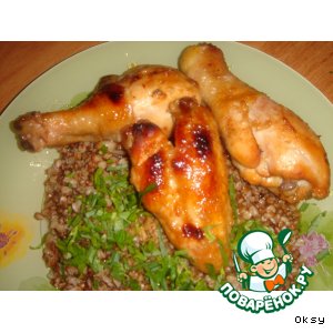 Острая запеченая курятина в меду