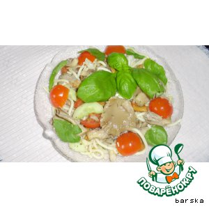 Итальянский макаронный салат с вешенками