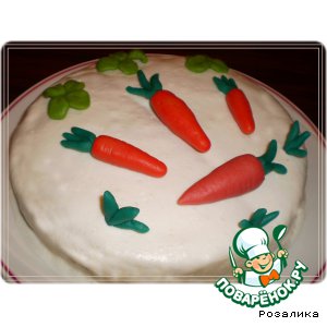 Кекс с марципаном, маком и морковью