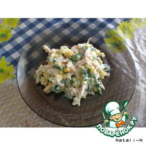 Салат с копченой куриной грудкой