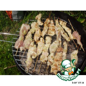 Куриные шашлычки в маринаде