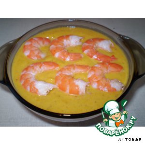 Суп из тыквы с креветками