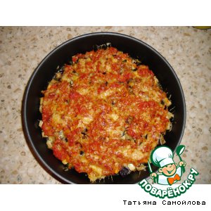 Баклажаны под помидорным соусом и сыром