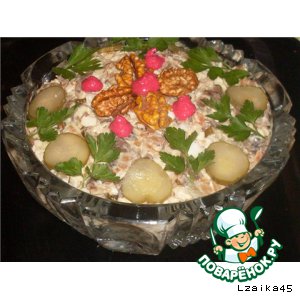 Салат  с сыроежками