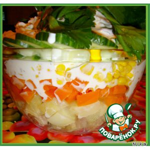 Овощной салат с мясом