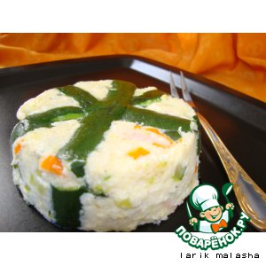 Флан из кабачков и крабовых палочек