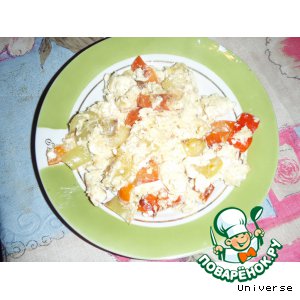 Блюдо для завтрака "Перец с яйцом"