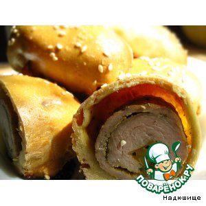 Мясные рулетики в тесте "Матрешка"