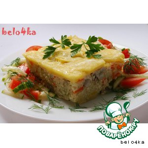 Запеканка рисово-картофельная с курицей