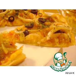 Пирог с морепродуктами
