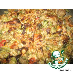 Рыбка под овощной "шубкой"