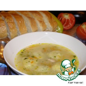 Куриный суп с лимонными клецками