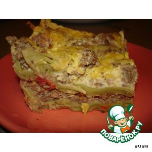 Лазанья мясная с соусом бешамель