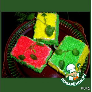 Пирожные  "Яркий  светофор"