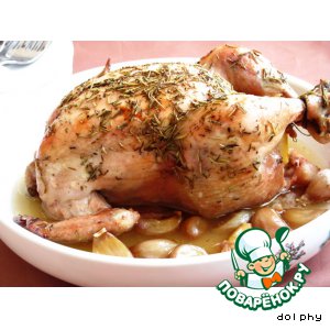 Жаркое из курицы с 40 зубчиками чеснока