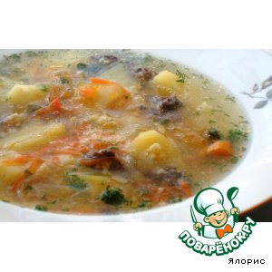 Суп тыквенно-пшенный с мясом