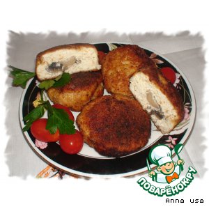 Куриные котлеты с начинкой