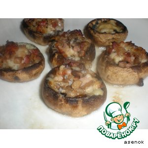 Шампиньоны, запечeнные с беконом