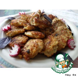 Нежные куриные оладьи