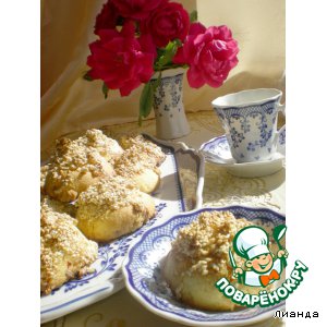 Печенье с медом, кунжутом и орехами